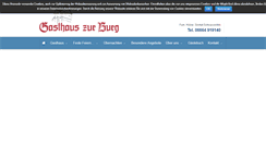Desktop Screenshot of gasthaus-zur-burg.de