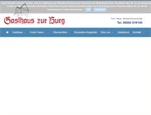 Tablet Screenshot of gasthaus-zur-burg.de